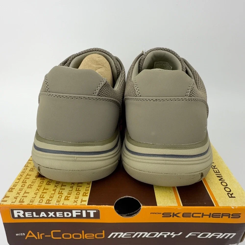 Skechers Expected 2.0 Marino Khaki Mens Memory Foam‎ Shoes Mens 9.5 NIB